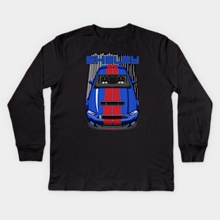 Shelby GT500 S197 - Blue & Red Kids Long Sleeve T-Shirt